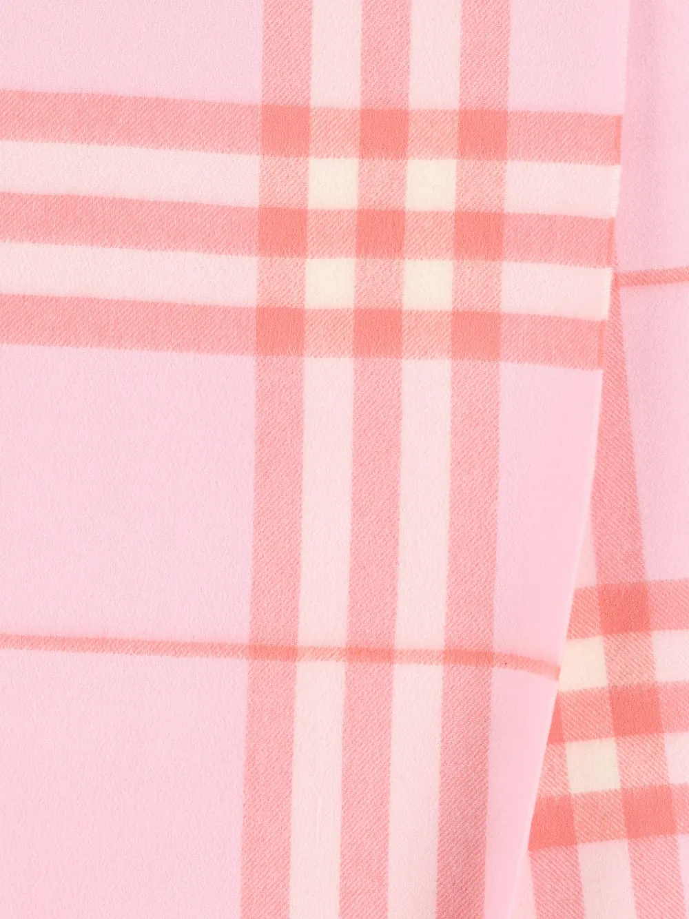 Burberry Geruite sjaal met franje Roze
