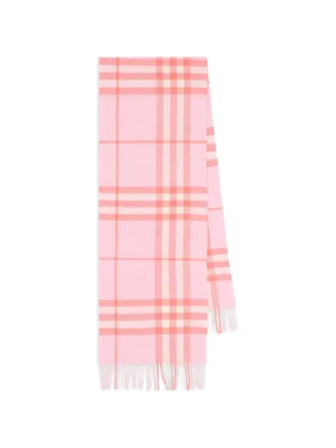 Burberry Check fringed scarf