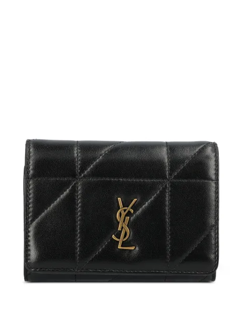 Saint Laurent Jamie slim tri-fold wallet in lambskin