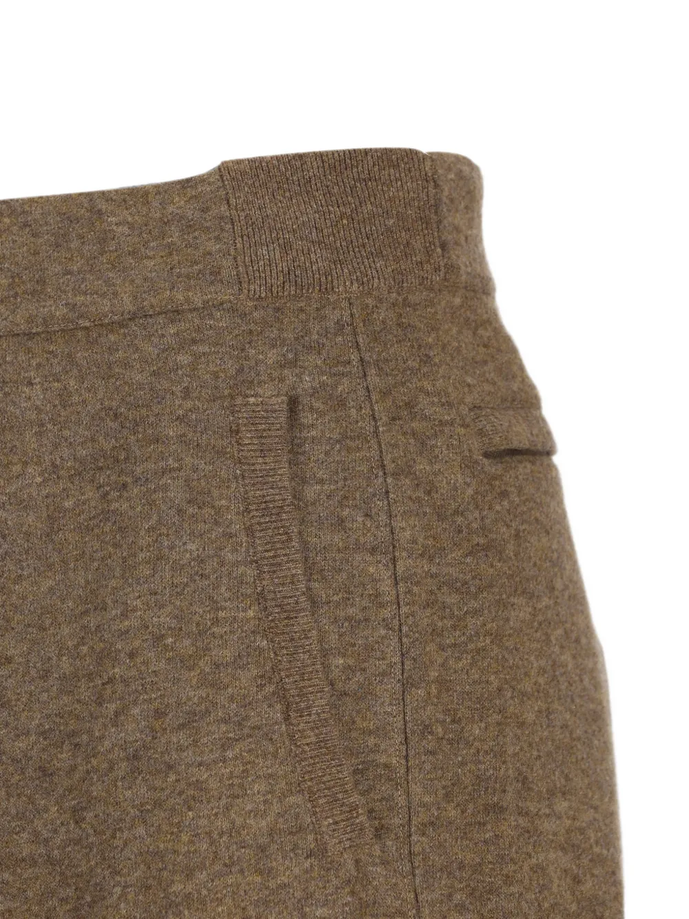 Loro Piana Rio Bodro Elasticated-waist Drawstring Trousers in Brown, view 4
