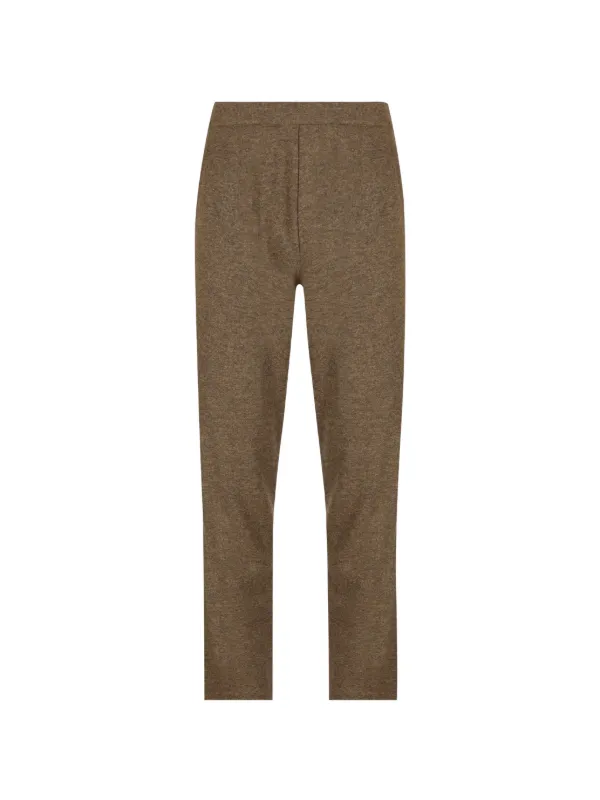 Loro Piana Rio Bodro Elasticated-waist Drawstring Trousers in Brown
