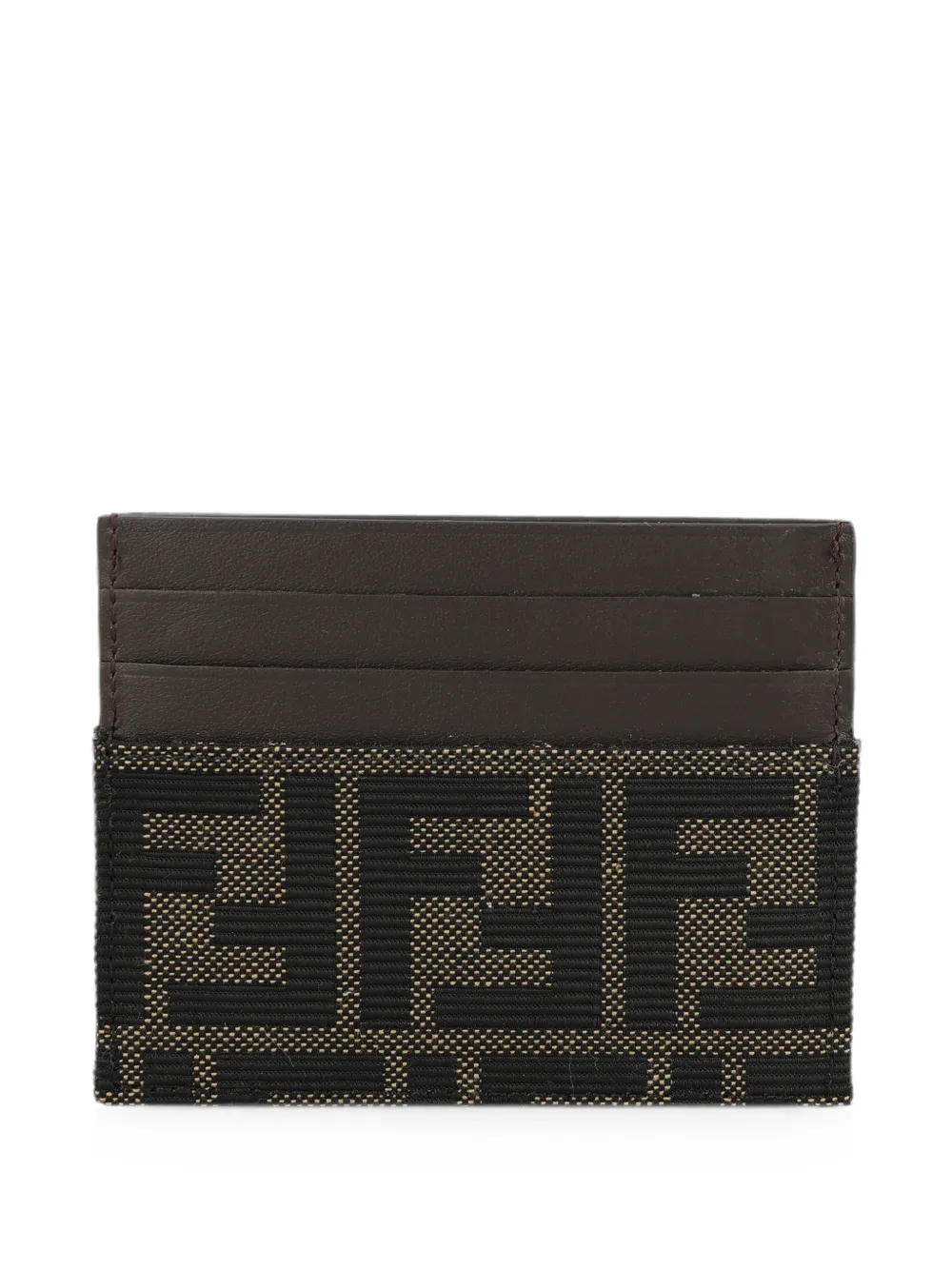 FENDI FF Jacquard pasjeshouder Bruin