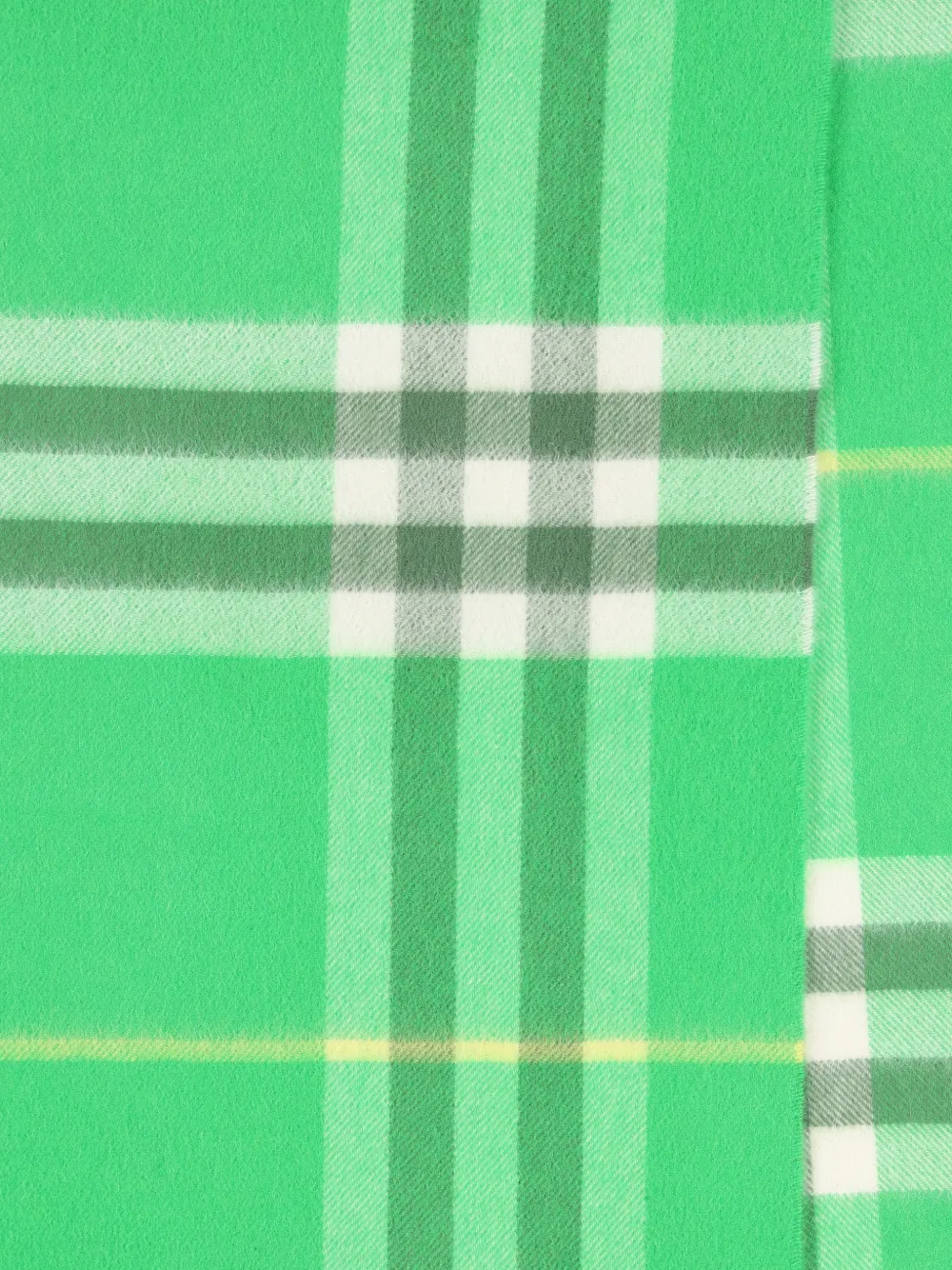 Burberry Check sjaal met franje Groen