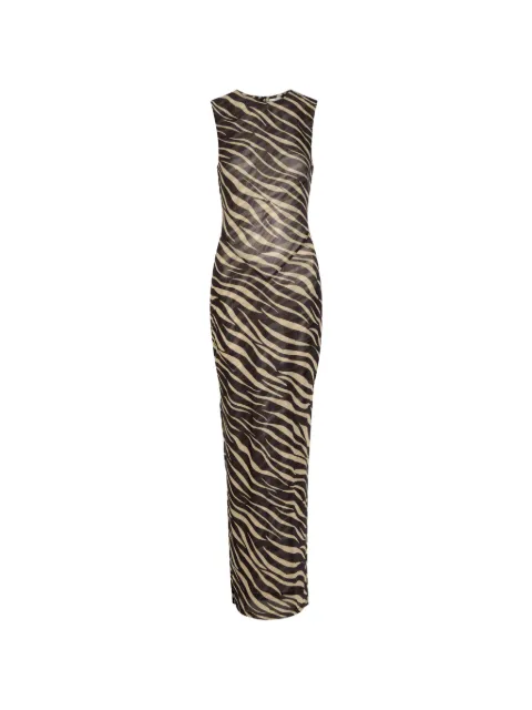 Ronny Kobo Krisa zebra-print maxi dress