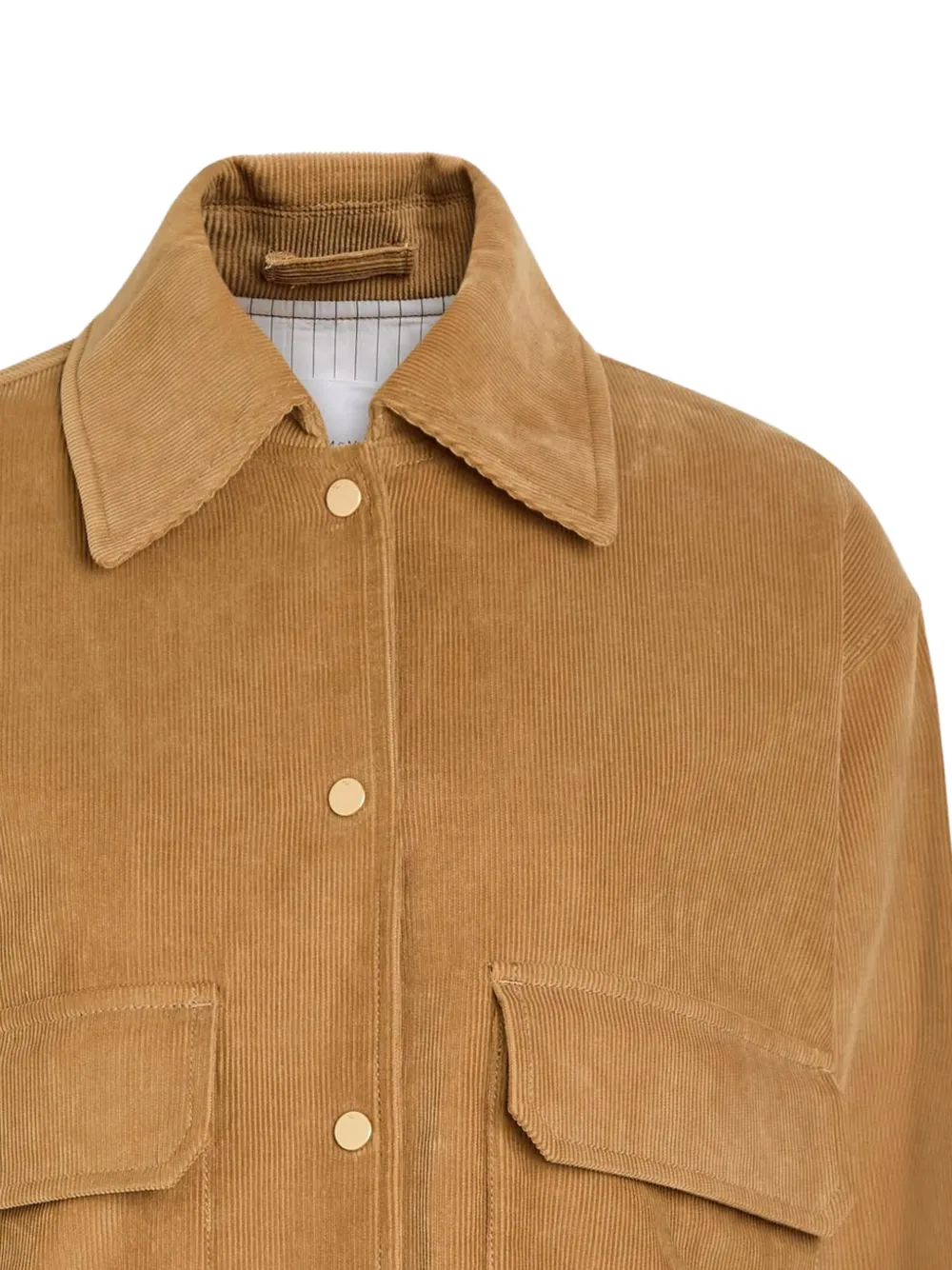 Maria McManus Flap-pocket Cropped Jacket in Brown, view 2