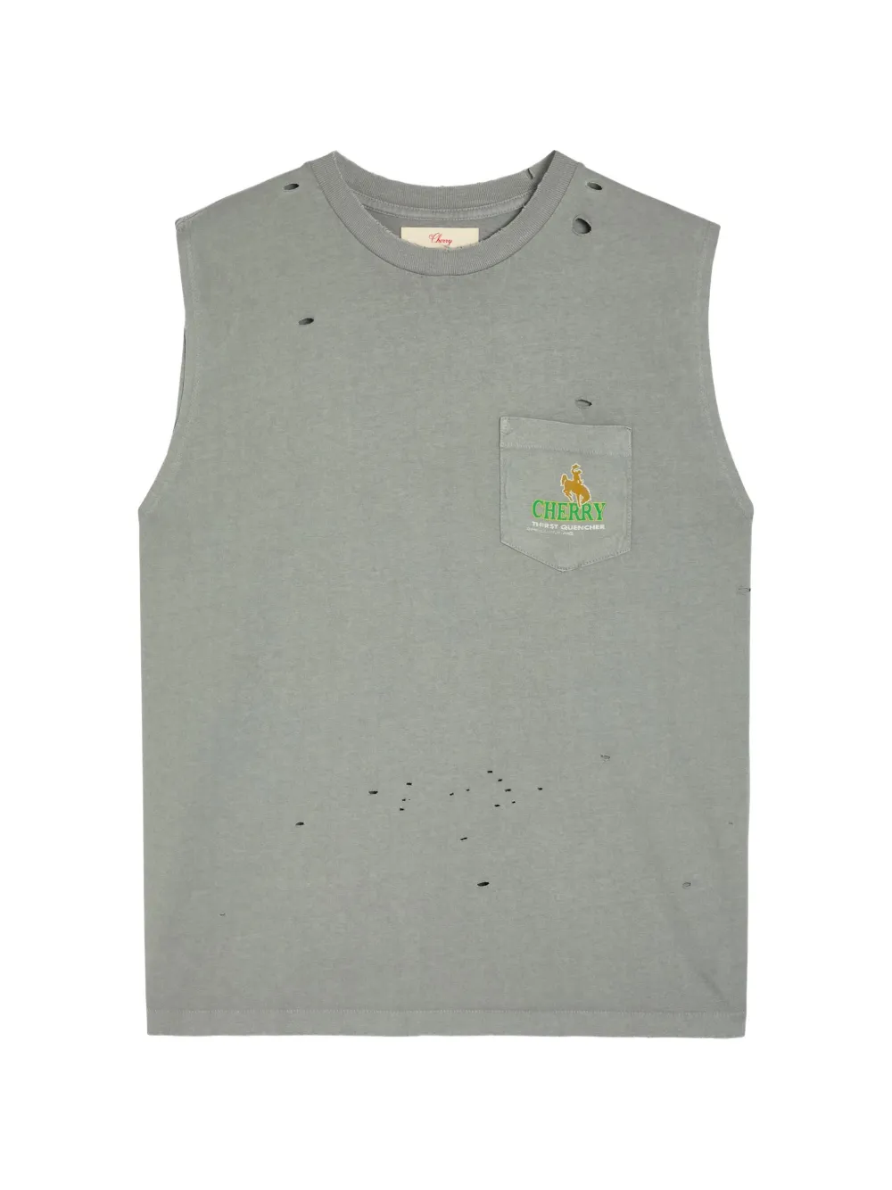 Cherry La Thirst Quencher Vest In Gray