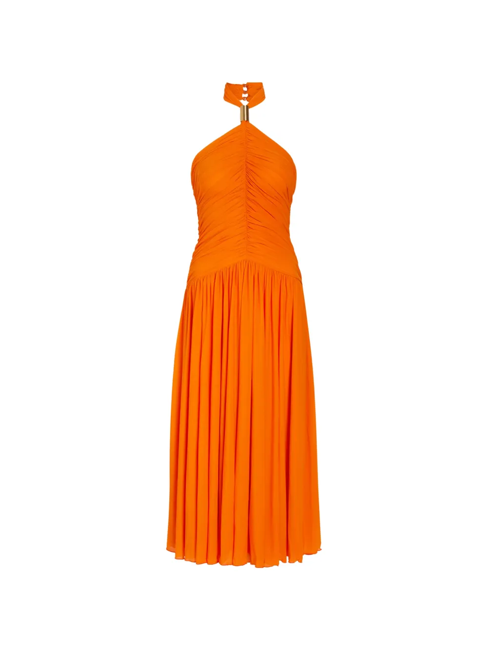 Ronny Kobo Wrenley Midi Dress In Orange