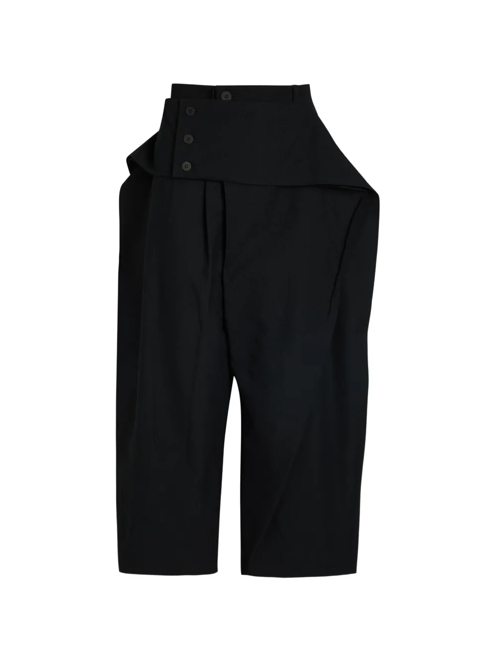 Issey Miyake Grainy cropped broek Zwart