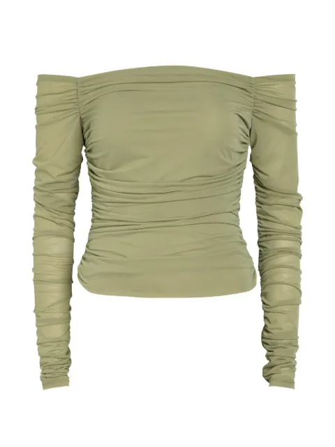 Ronny Kobo Ruby off-shoulder ruched blouse