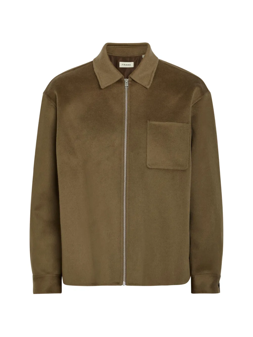 FRAME Shirtjack met opgestikte zak Bruin