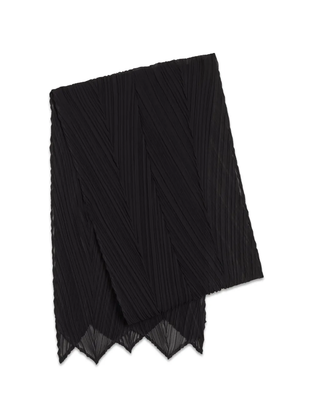Pleats Please Issey Miyake Sciarpa plissettata - Nero