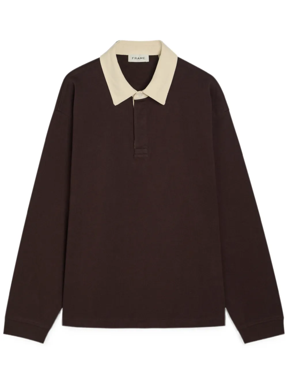 FRAME Rugby poloshirt met lange mouwen Bruin