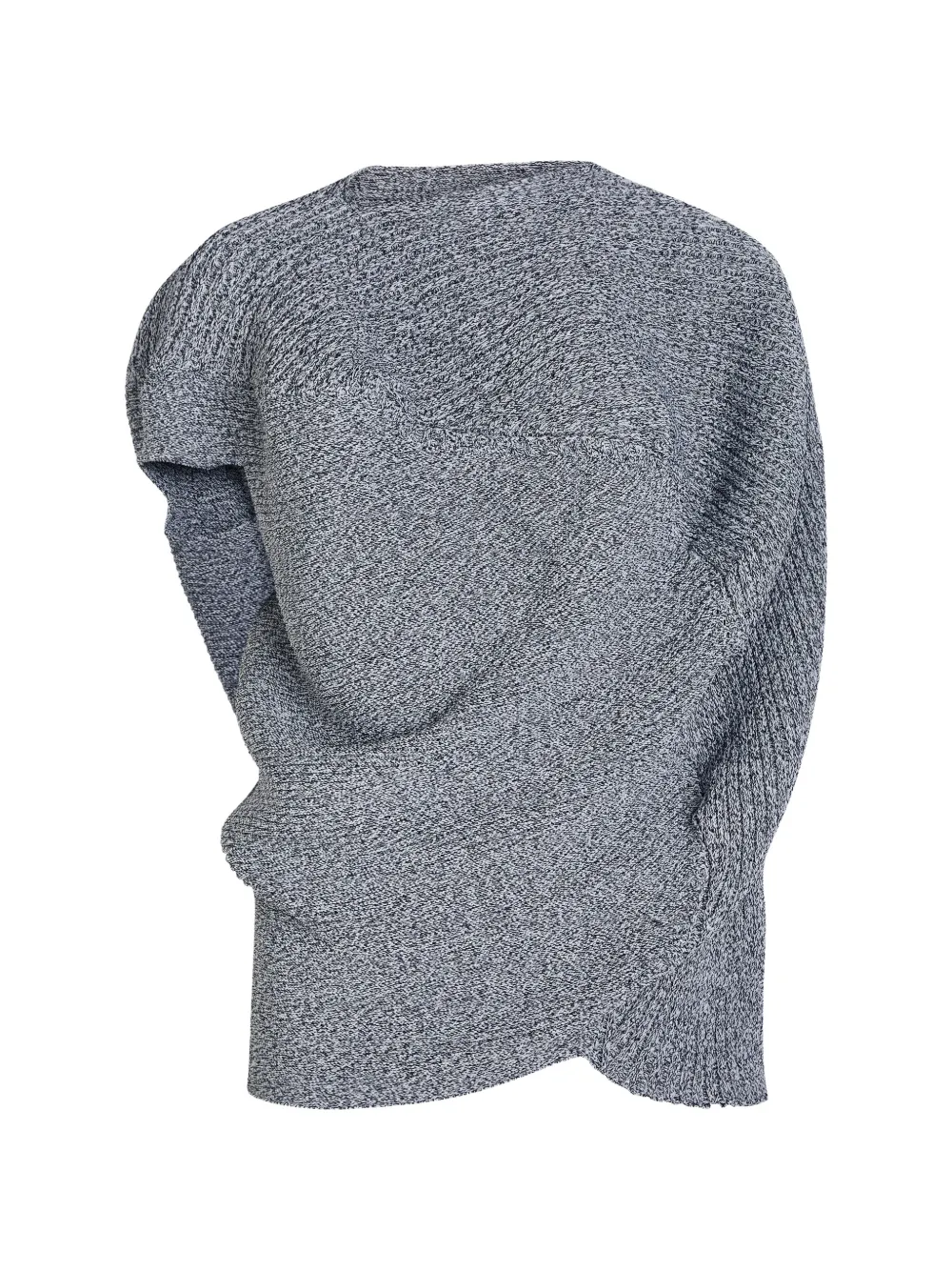 Issey Miyake Top asimmetrico Found Stone - Grigio
