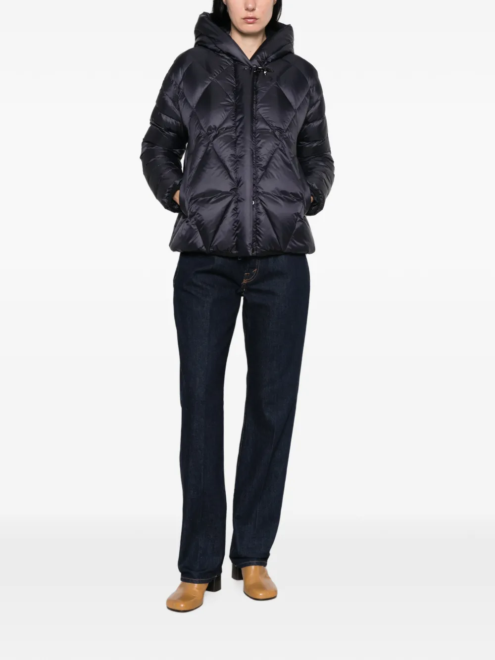 Fay Gevoerd jack met capuchon Blauw
