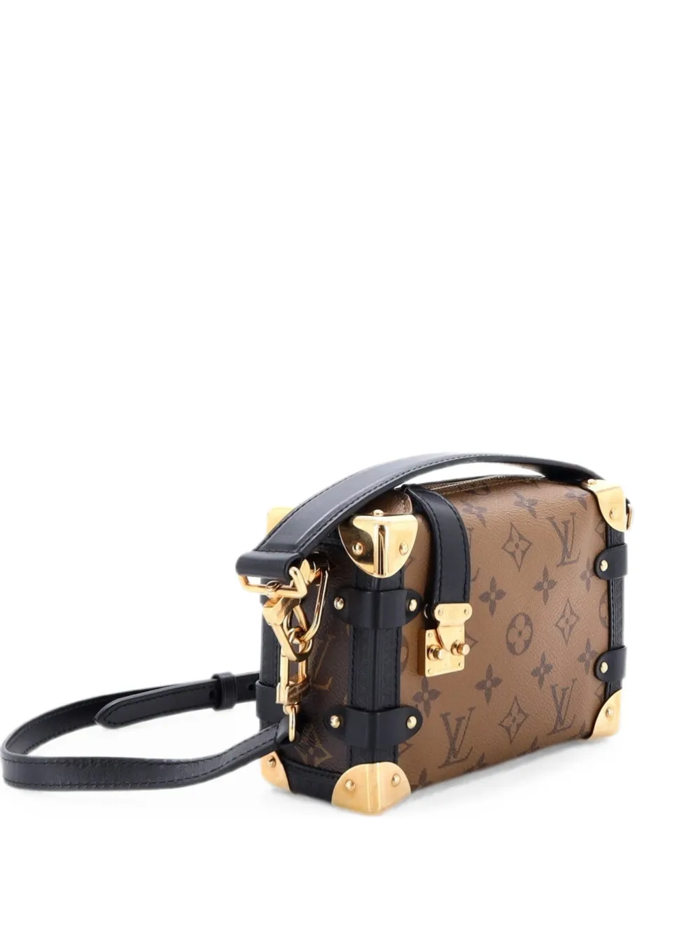 Louis Vuitton Pre-Owned Side Trunk Handbag Reverse Monogram Canvas PM shoulder bag - Nero