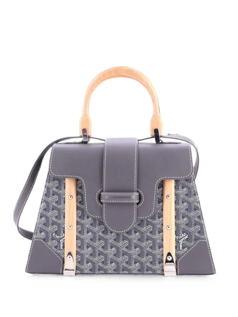 Goyard Pre-Owned Saigon Top Handle Bag Coated Canvas with Leather PM satchel - Grau