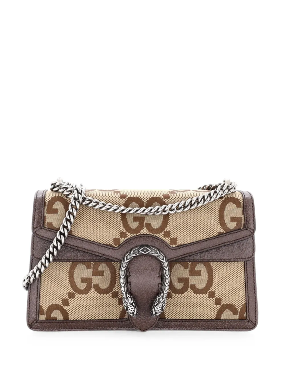 Gucci Pre-Owned Dionysus Bag Jumbo GG Canvas Small shoulder bag - Braun
