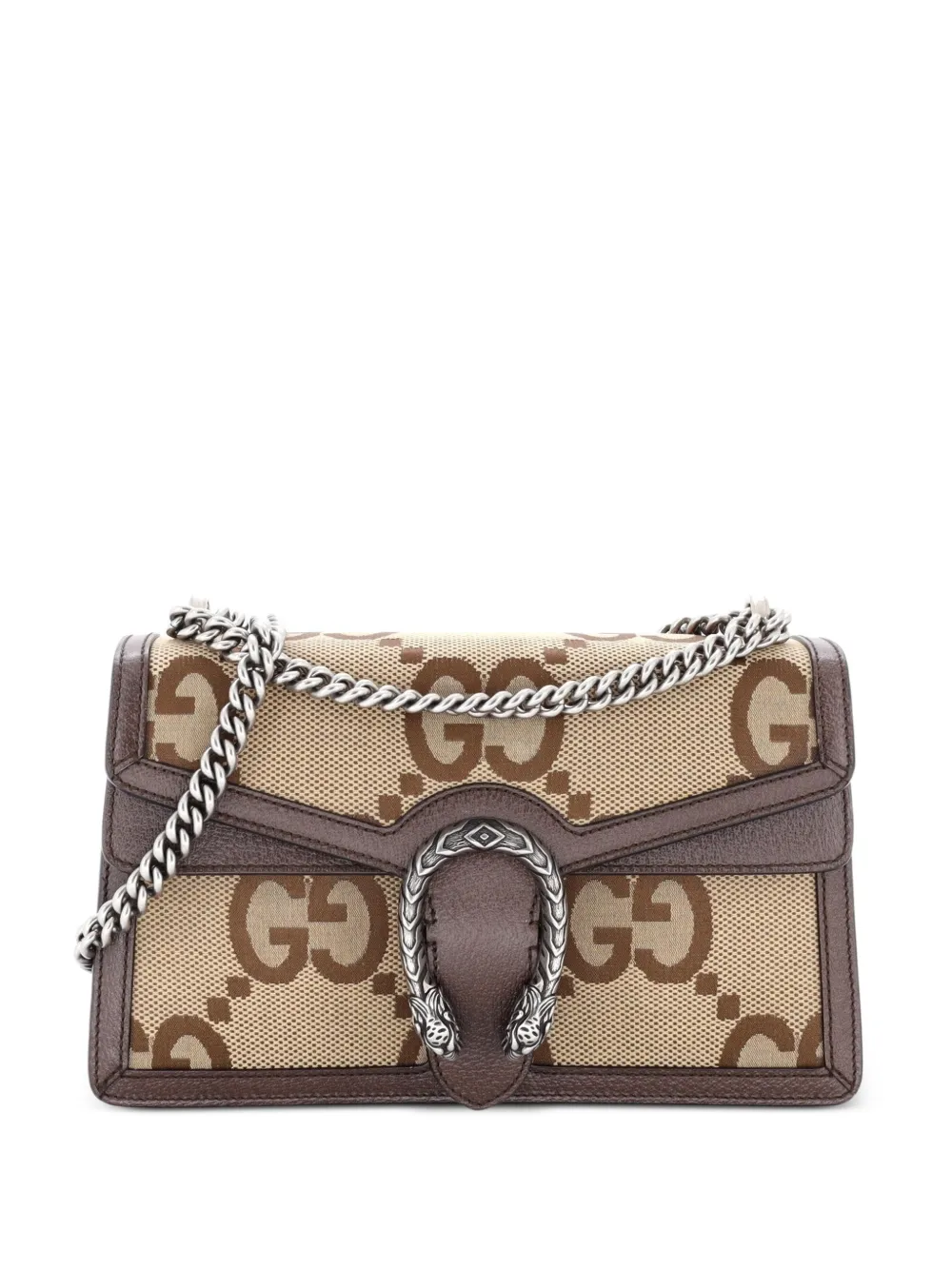 Gucci Pre-Owned Dionysus Bag Jumbo GG Canvas Small shoulder bag - Marrone