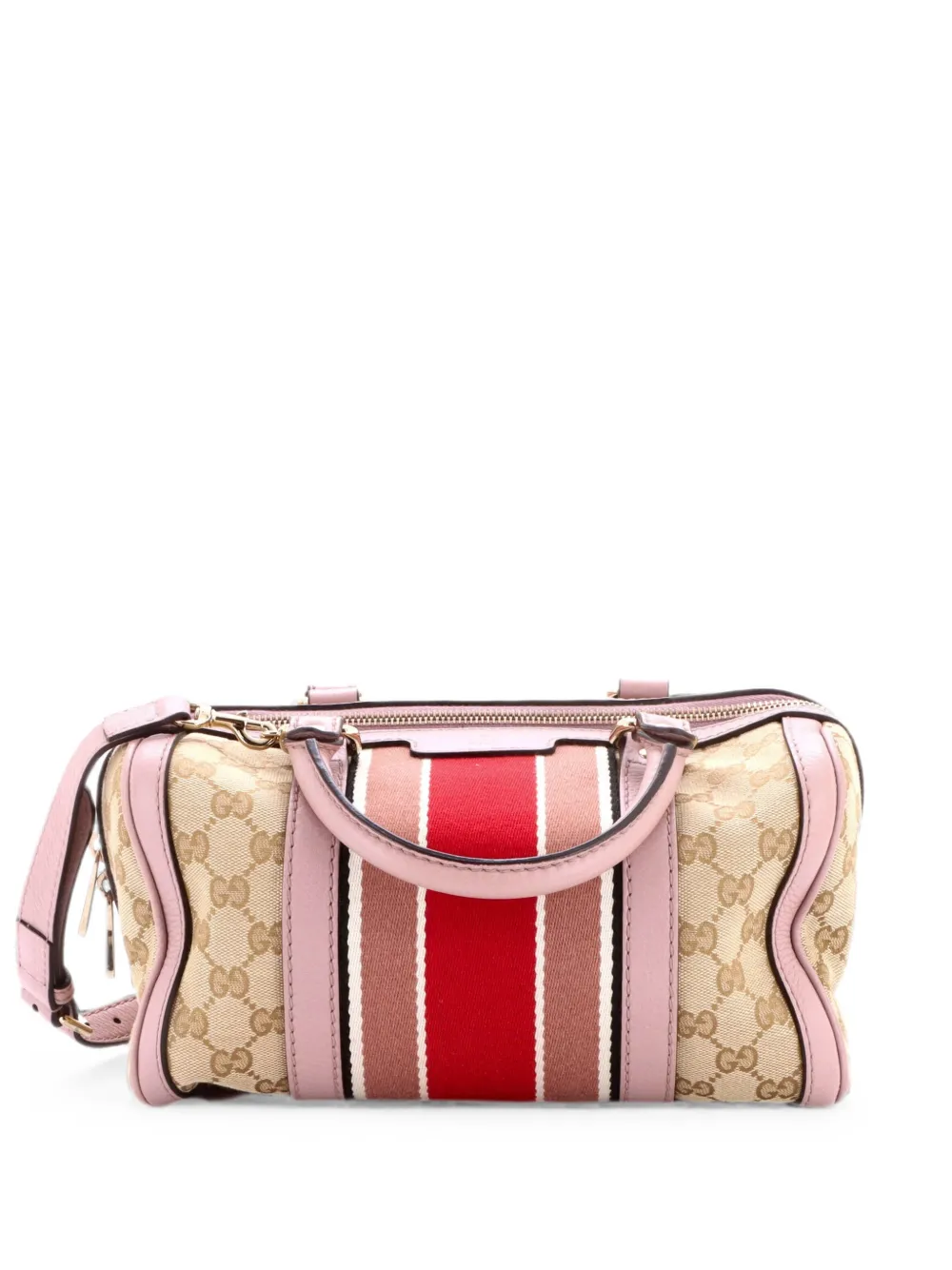 Gucci Pre-Owned Vintage Web Boston Bag GG Canvas Small satchel - Braun