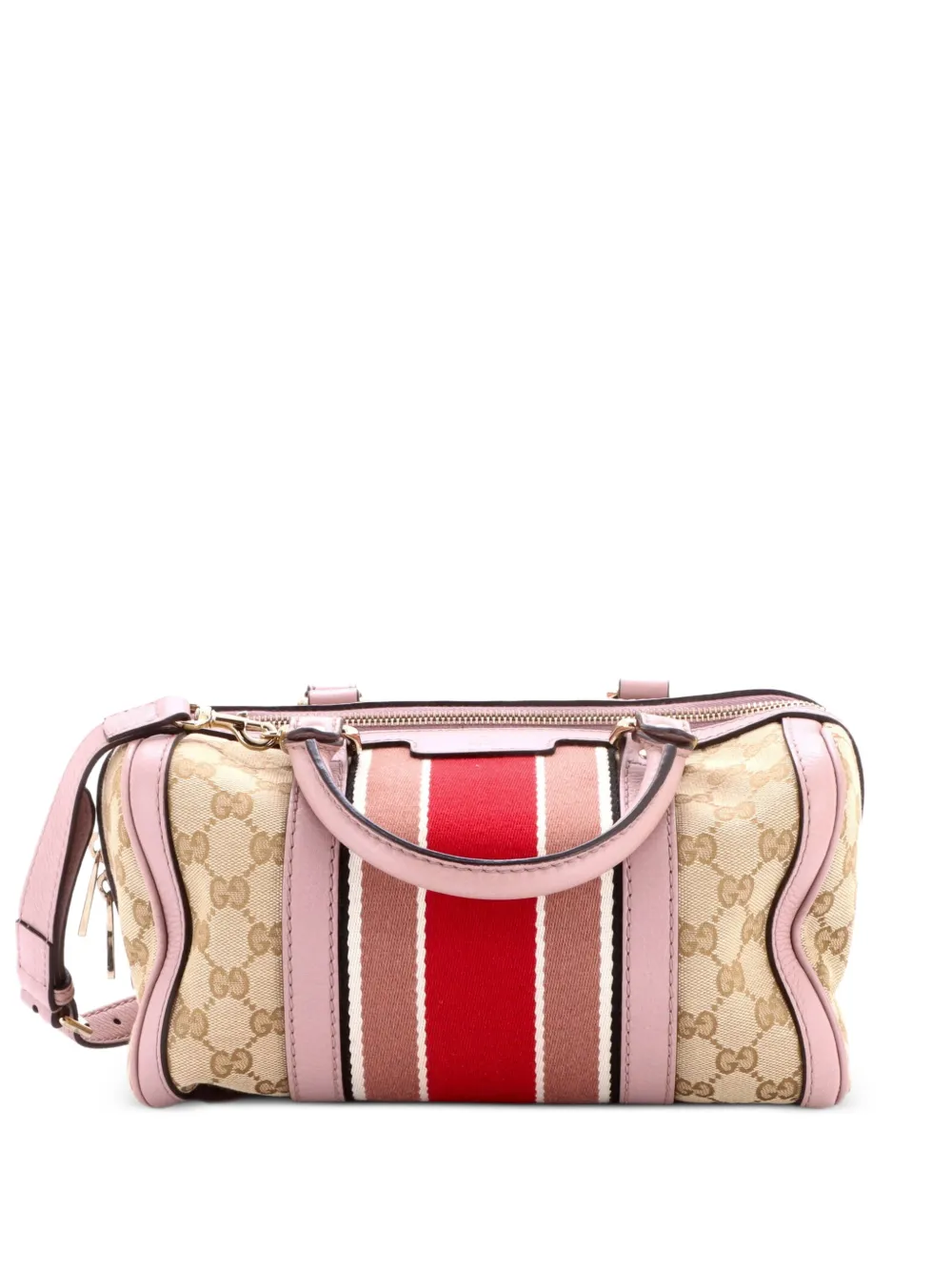 Gucci Pre-Owned Vintage Web Boston Bag GG Canvas Small satchel - Marrone