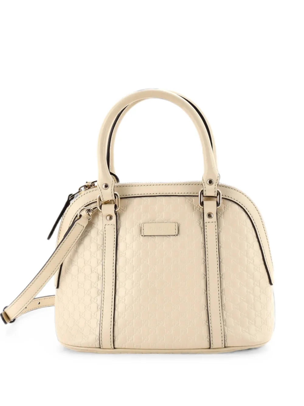 Gucci Pre-Owned Convertible Dome Microguccissima Leather Mini satchel - Weiß