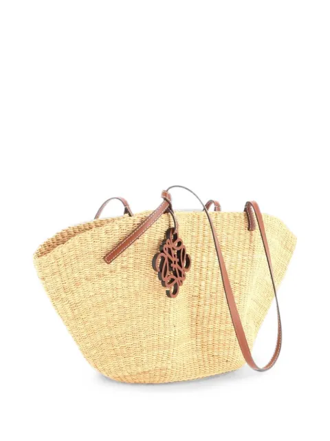 Loewe Pre-Owned Shell Basket Bag Woven Raffia Small shoulder bag