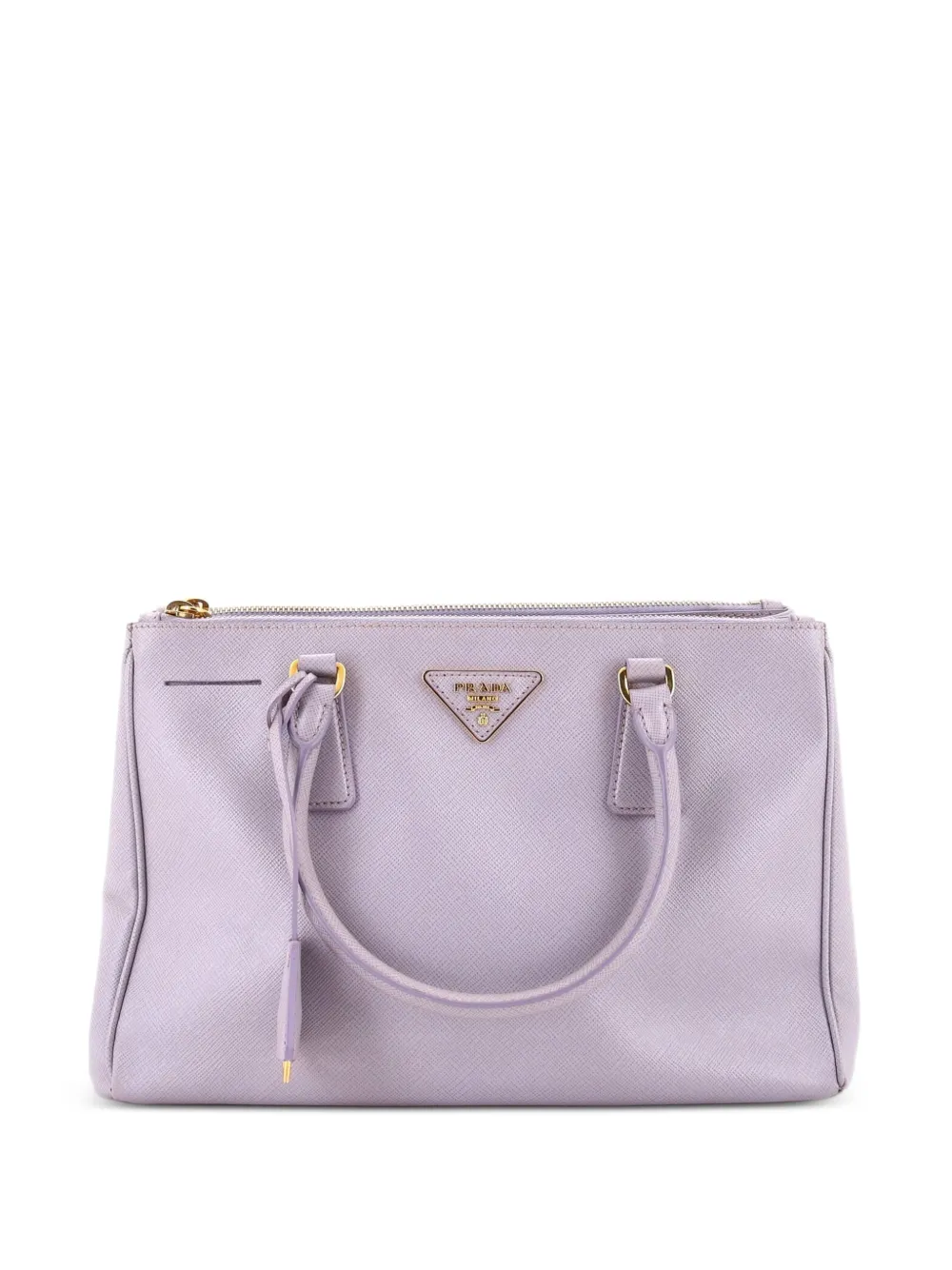 Prada Pre-Owned Double Zip Lux Saffiano Leather Small tote bag - Viola