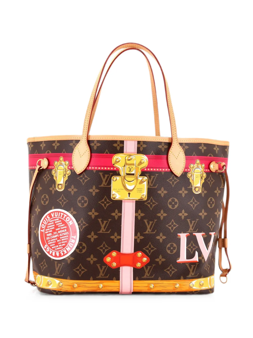 Louis Vuitton Pre-Owned Neverfull NM Limited Edition Summer Trunks Monogram Canvas MM tote bag - Braun
