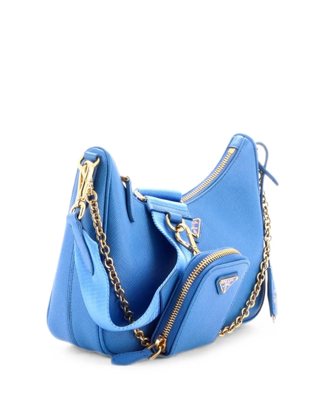Prada Pre-Owned Re-Edition 2005 Shoulder Bag Saffiano Leather Small crossbody bag - Blau