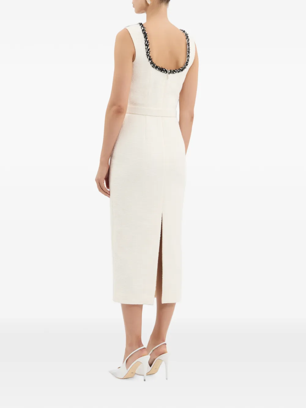Rebecca Vallance Jacquie midi-jurk Beige