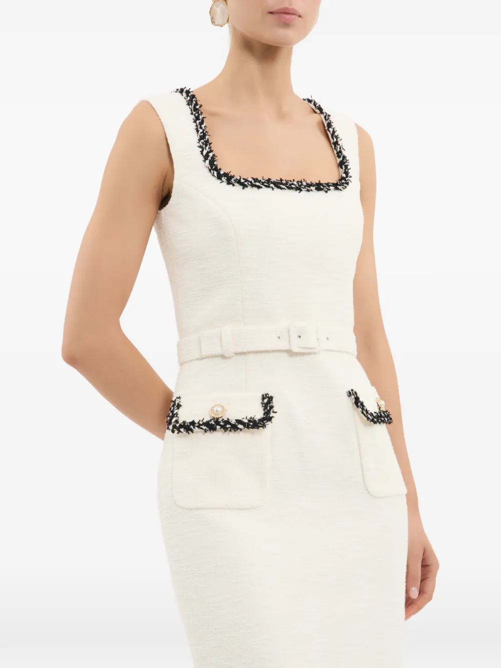 Rebecca Vallance Jacquie midi-jurk Beige