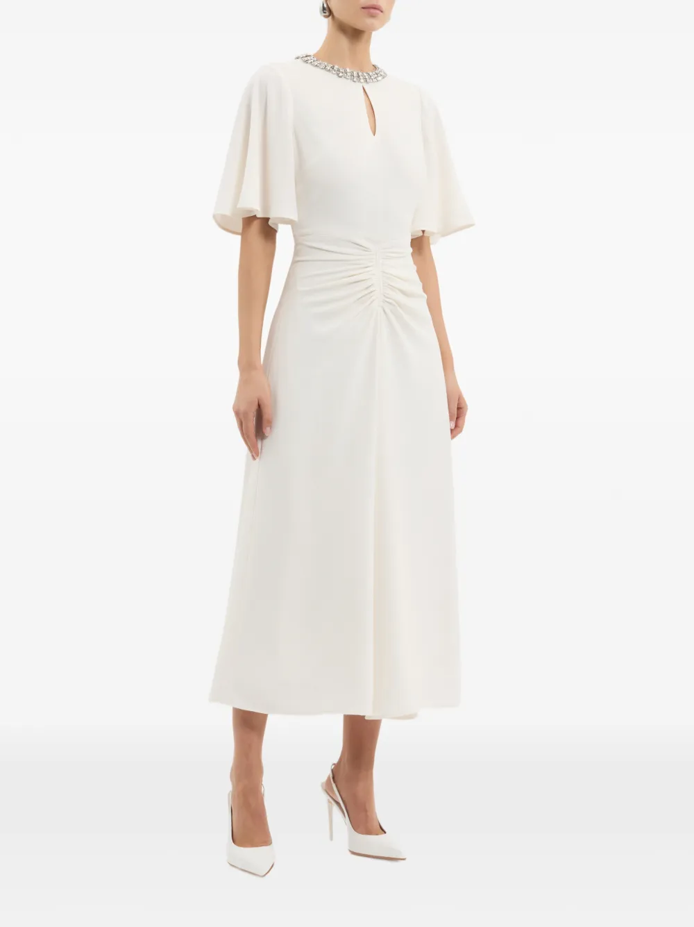 Rebecca Vallance Noemie midi-jurk Wit