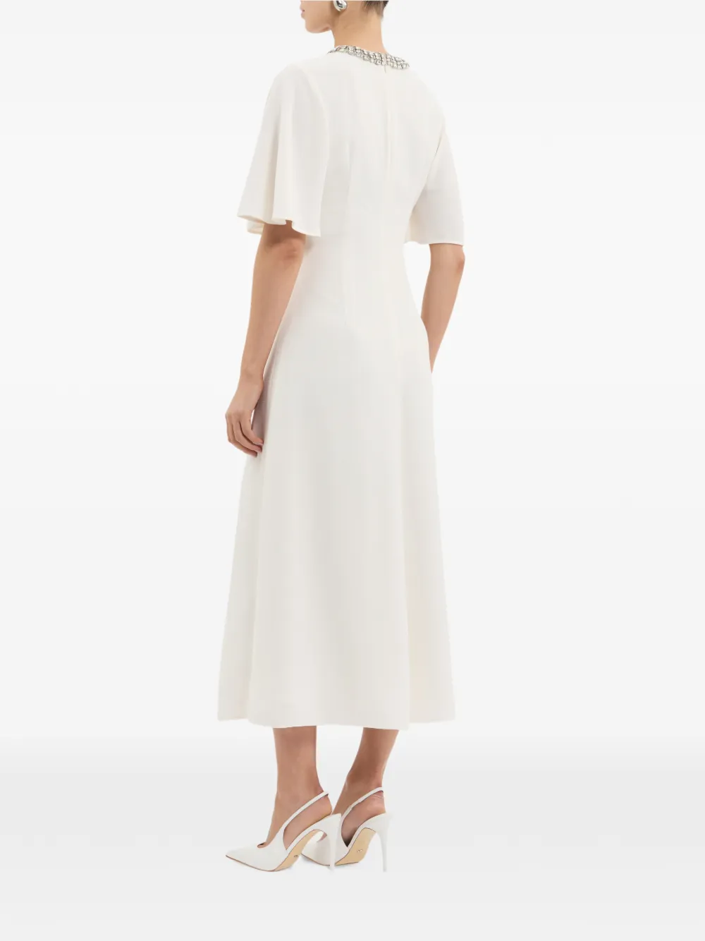 Rebecca Vallance Noemie midi-jurk Wit