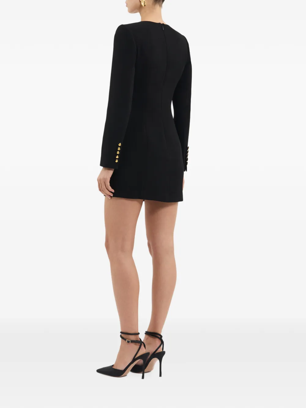 Rebecca Vallance Odilia mini-jurk met lange mouwen Zwart