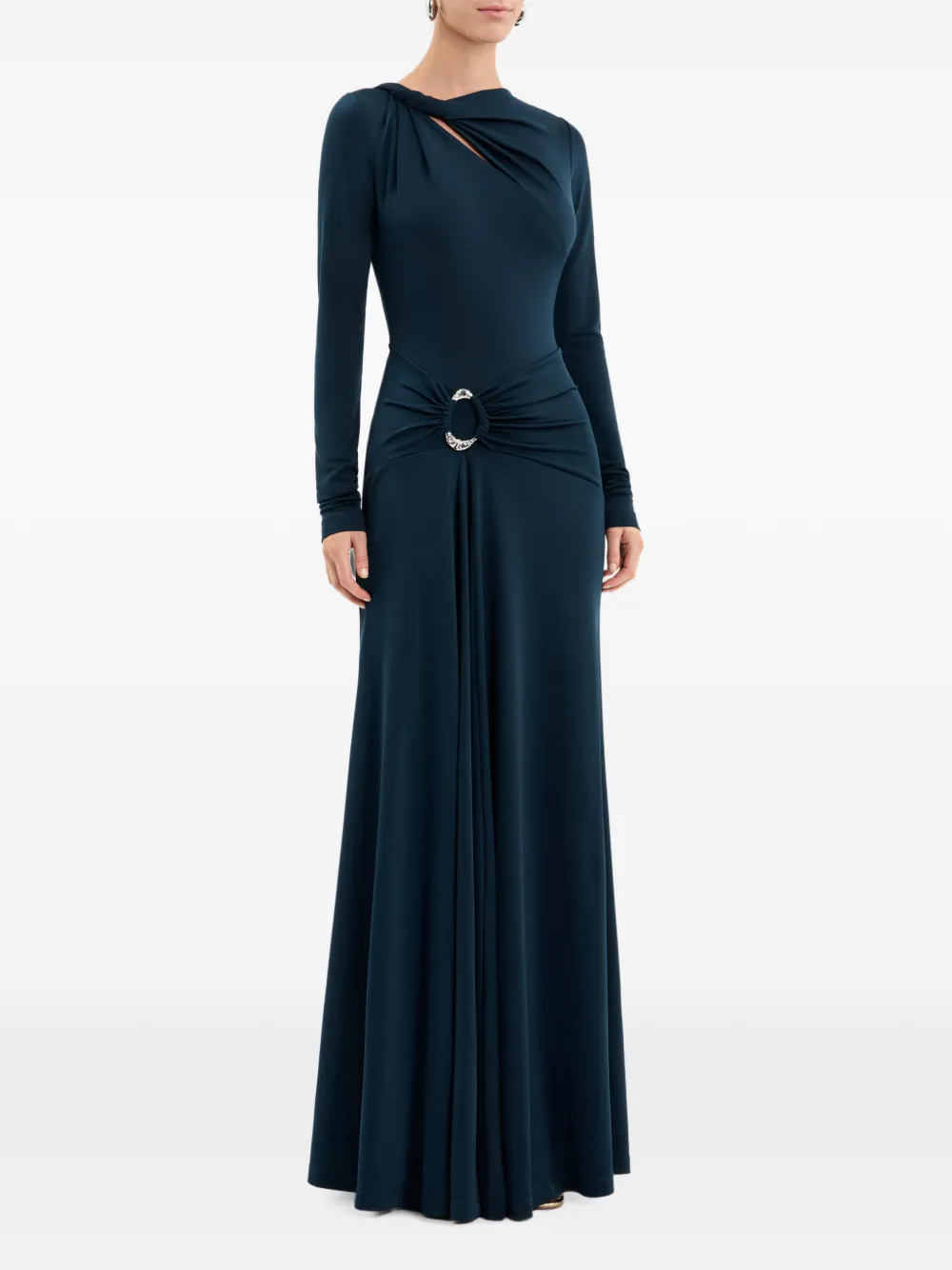 Rebecca Vallance Kiana maxi-jurk met lange mouwen Blauw