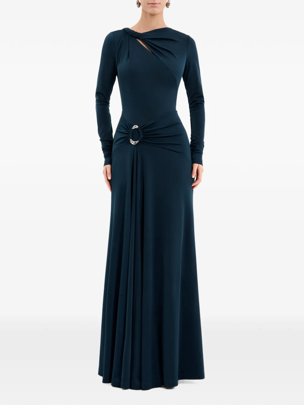 Rebecca Vallance Kiana maxi-jurk met lange mouwen Blauw