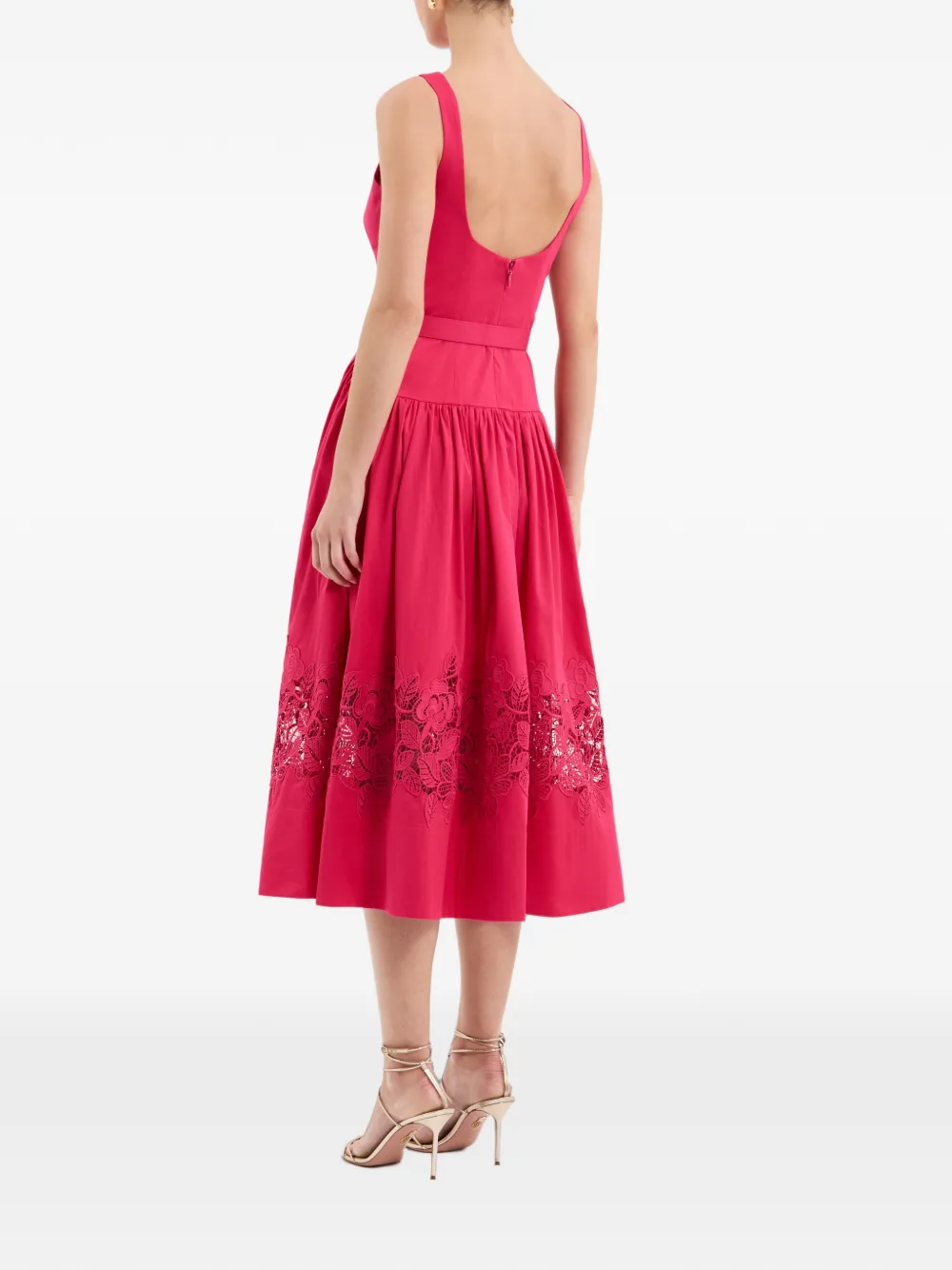 Rebecca Vallance Claribelle midi-jurk Roze