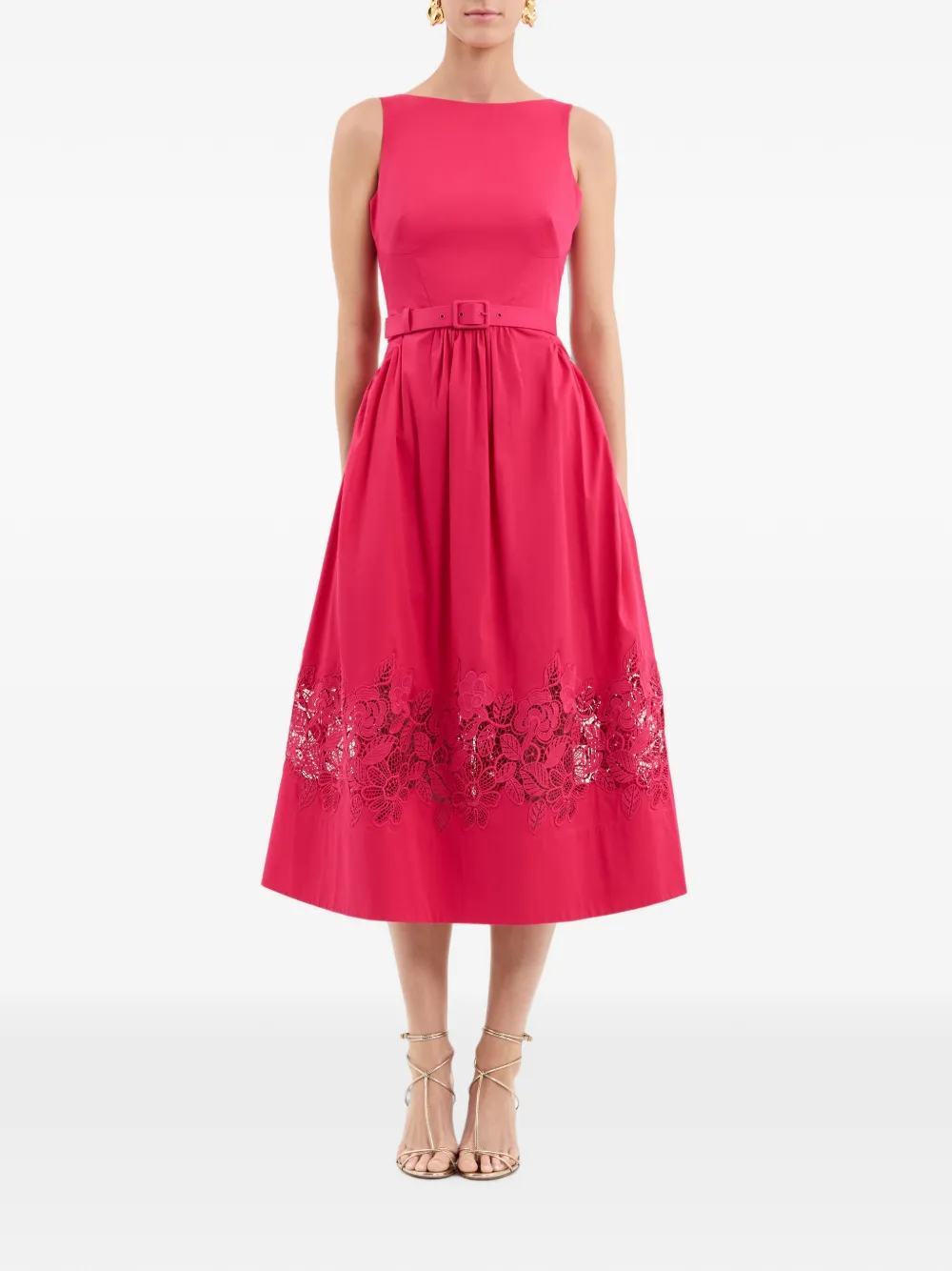 Rebecca Vallance Claribelle midi-jurk Roze