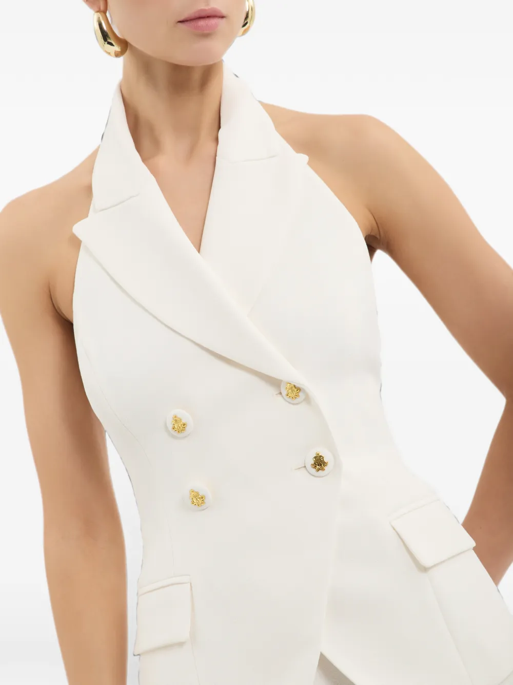 Rebecca Vallance Odilia Vest Top in Neutrals, view 5