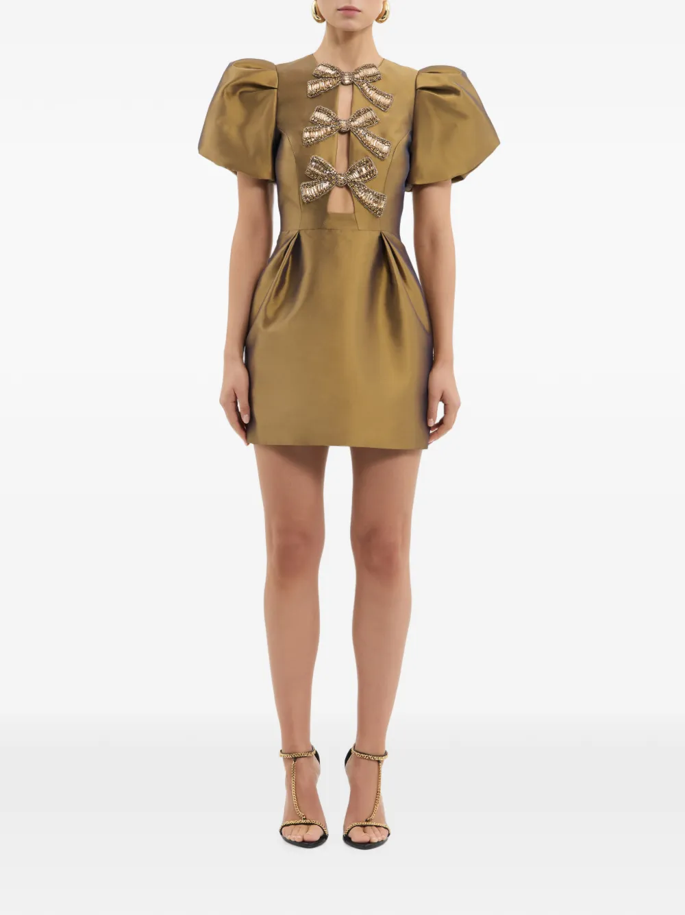 Rebecca Vallance Venus mini-jurk Goud