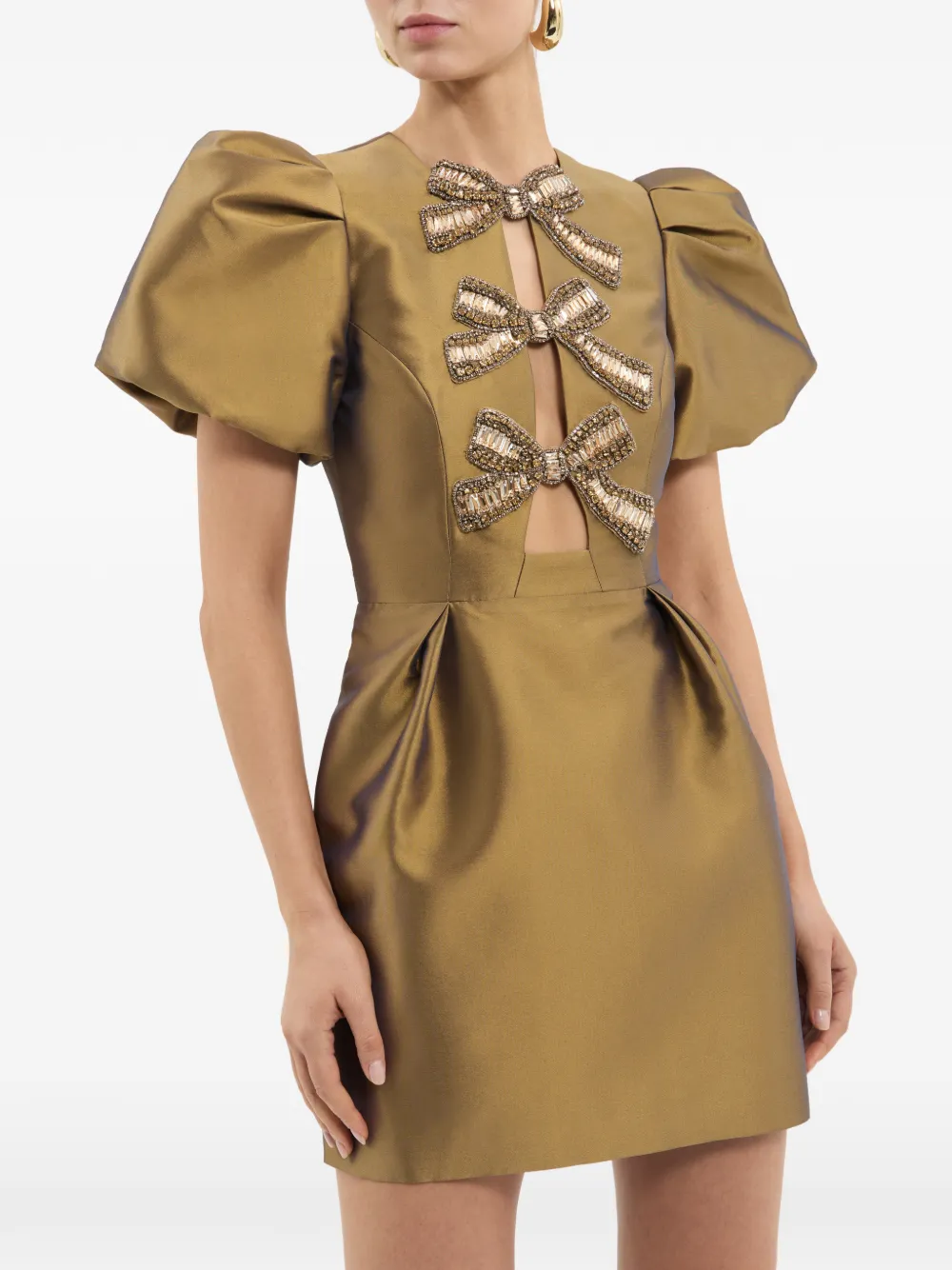 Rebecca Vallance Venus mini-jurk Goud