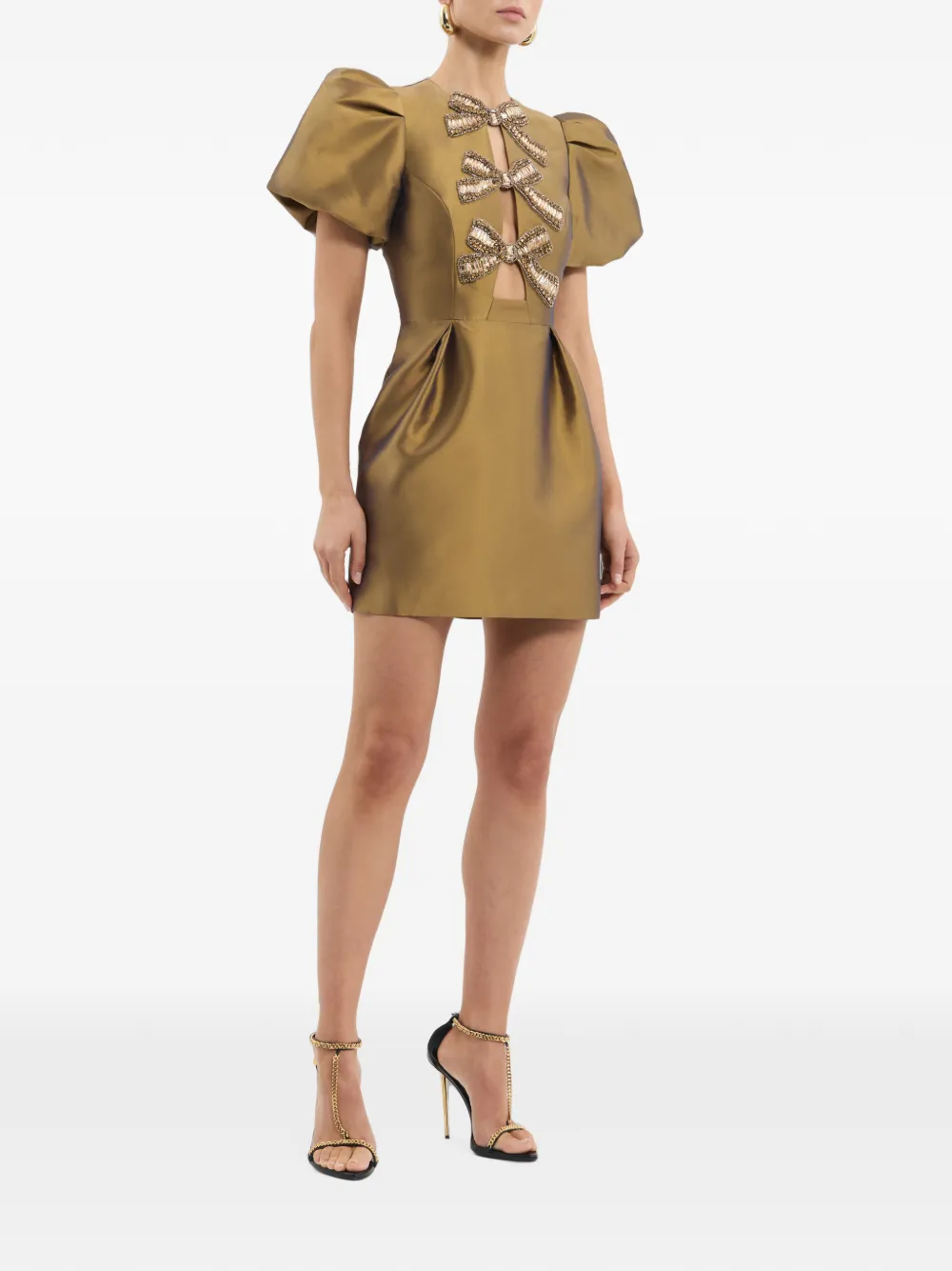 Rebecca Vallance Venus mini-jurk Goud