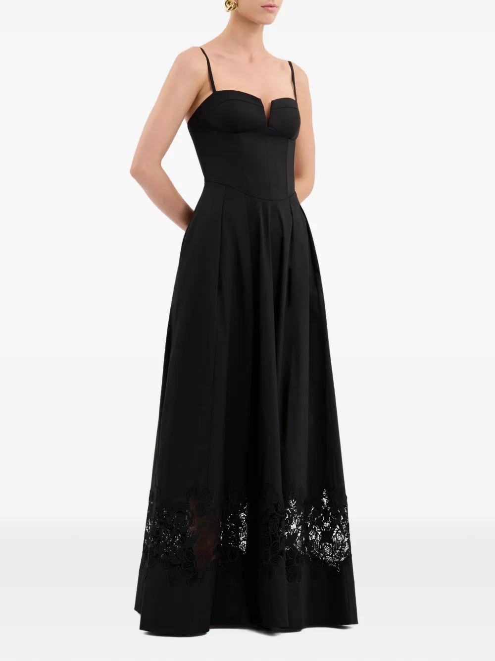 Rebecca Vallance Claribelle maxi-dress Zwart