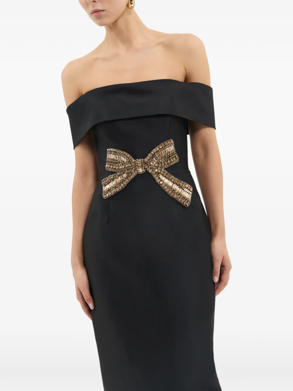 Rebecca Vallance Venus midi-jurk Zwart