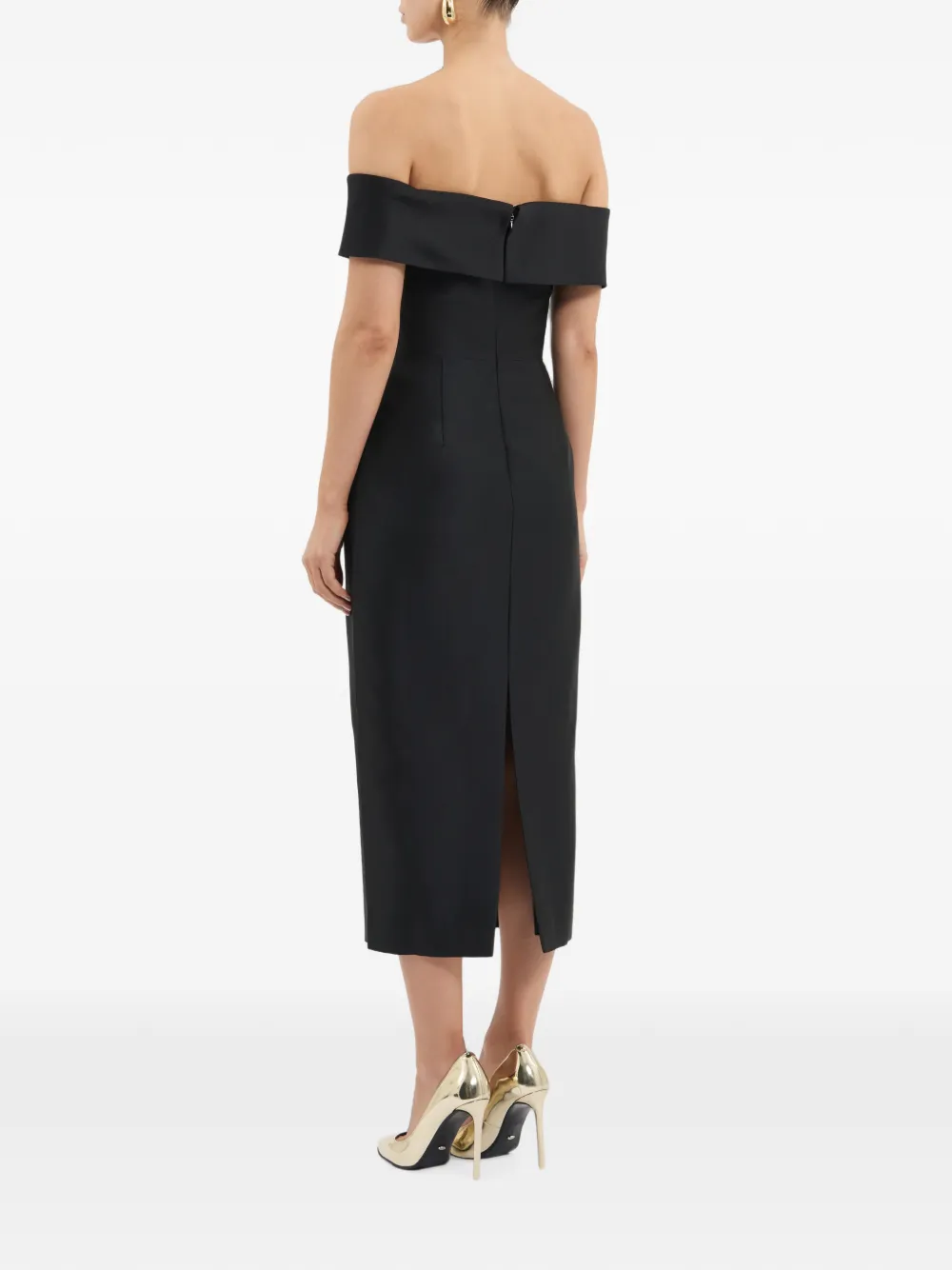 Rebecca Vallance Venus midi-jurk Zwart