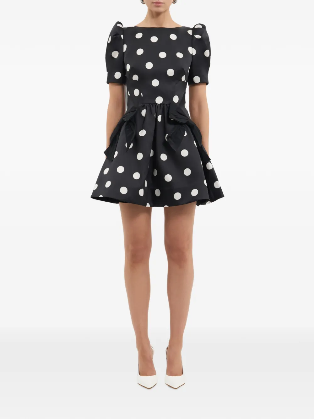 Rebecca Vallance Bacio mini-jurk met korte mouwen Zwart