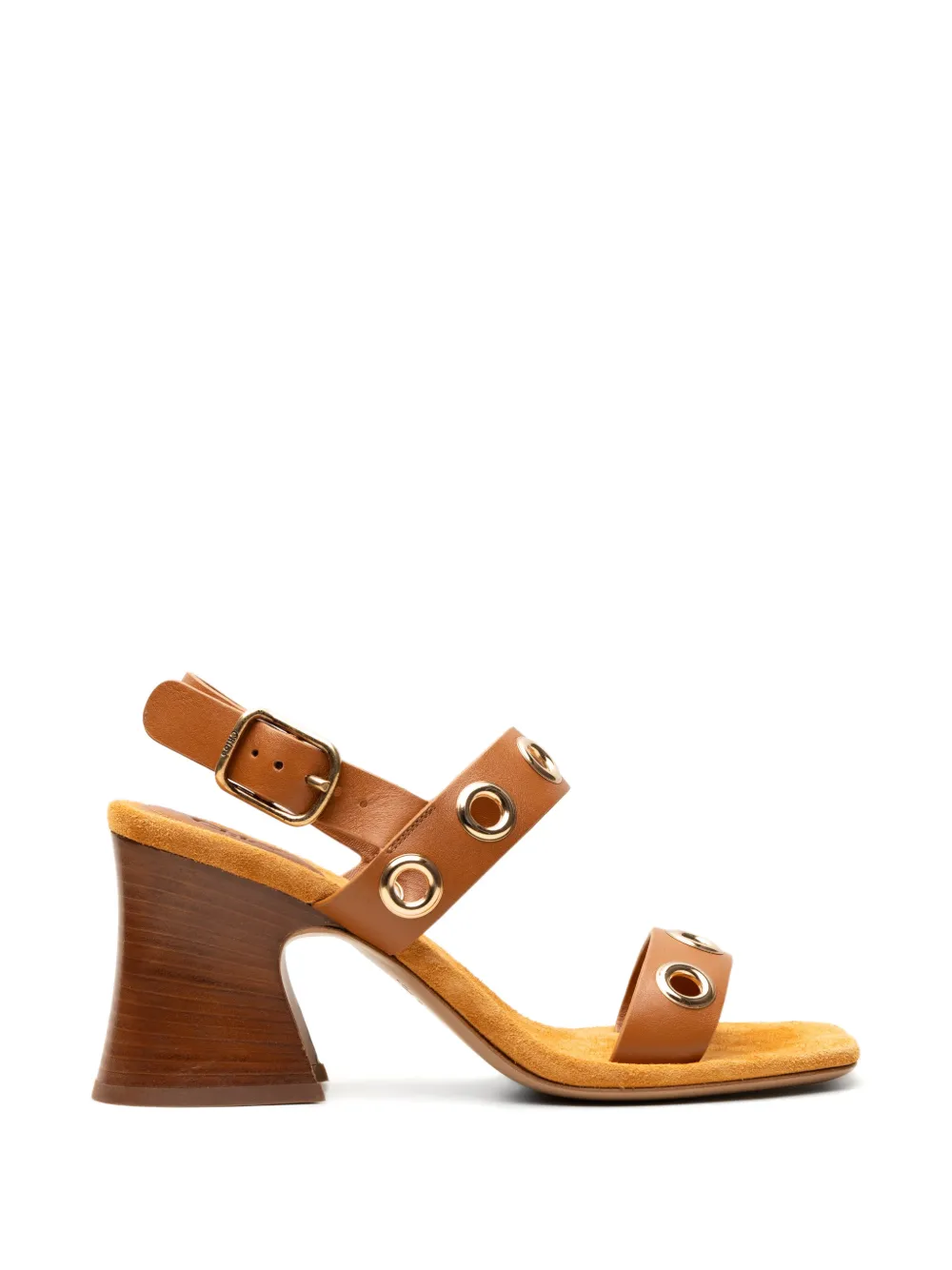 Chloé Janis eyelet-embellished sandals Bruin