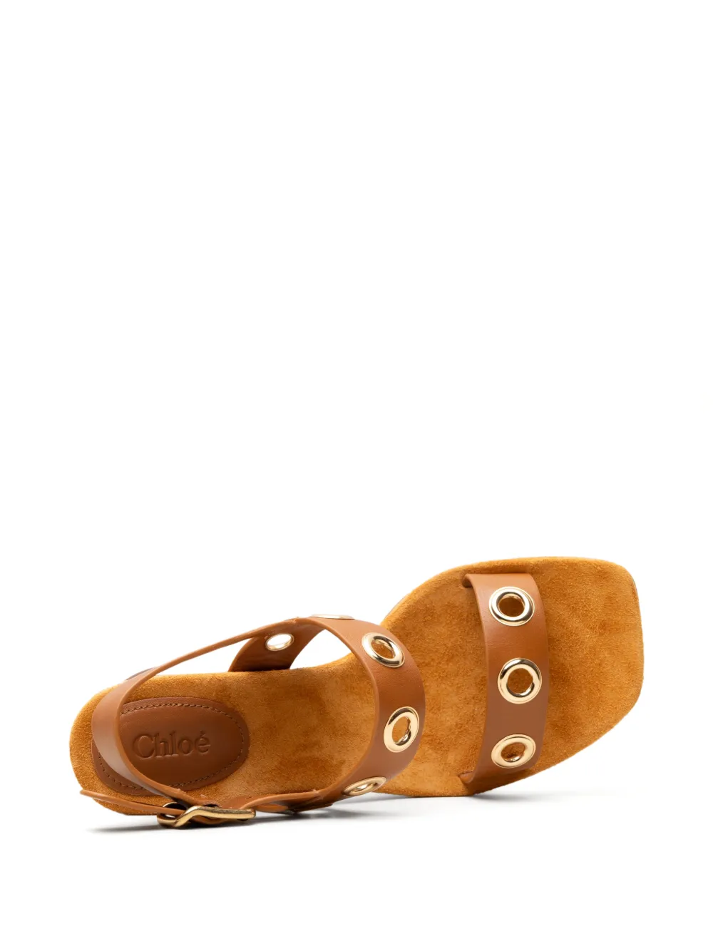 Chloé Janis eyelet-embellished sandals Bruin
