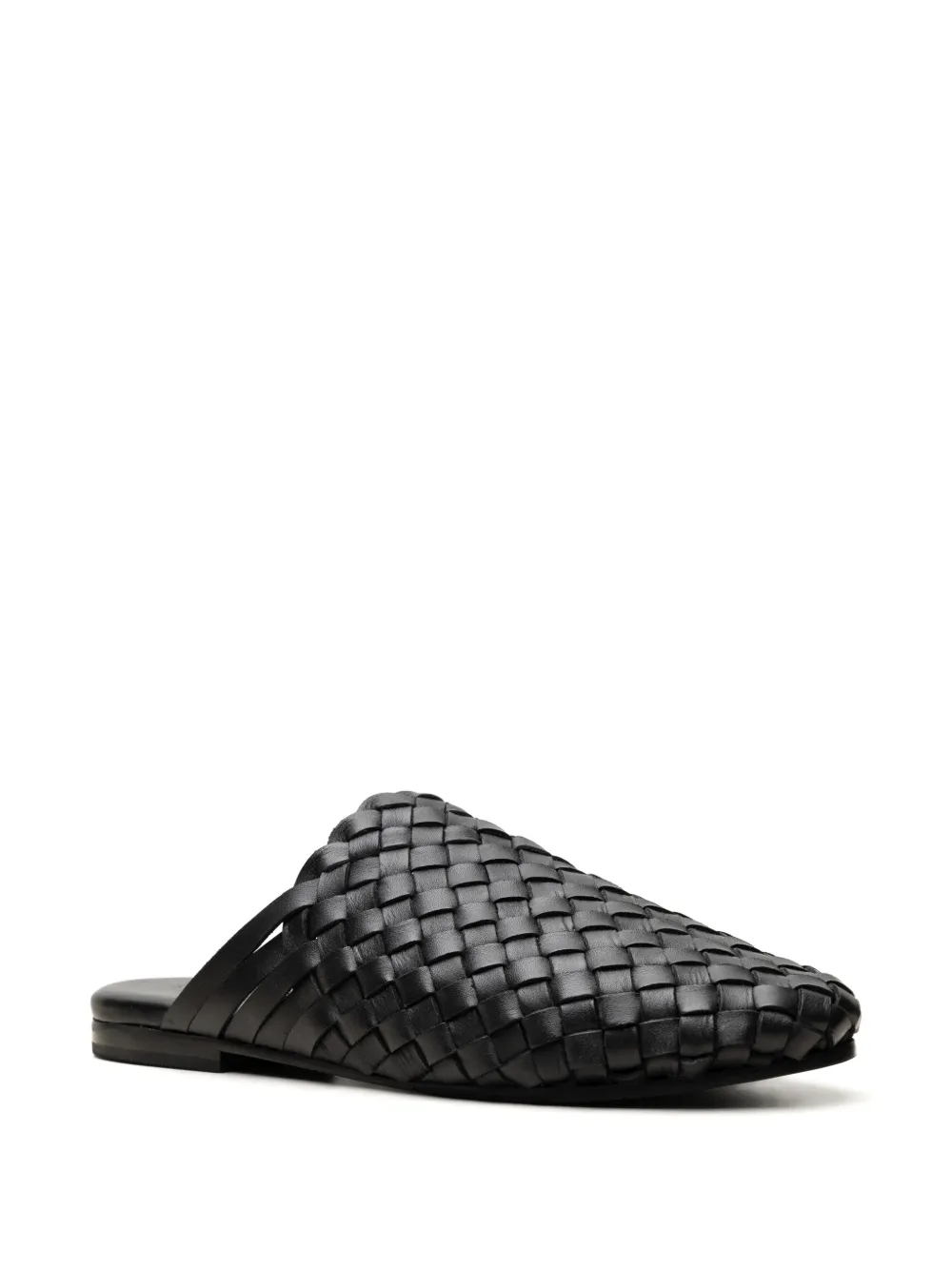 St. Agni Bunto Woven Mules in Black, view 2
