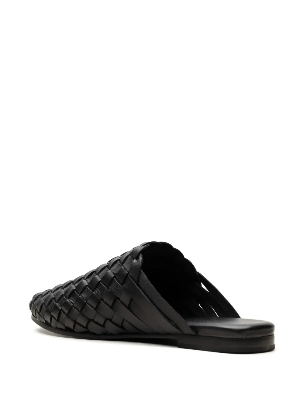 St. Agni Bunto Woven Mules in Black, view 3
